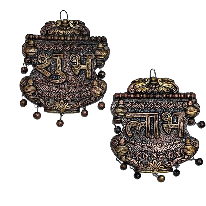 Kraftlik Handicrafts Terracotta Shubh Labh Hanging Board - Image 7